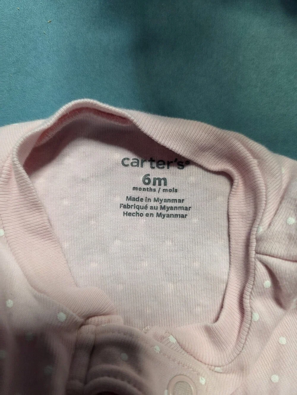Carter's Pink Polka Dot Footed Pajamas